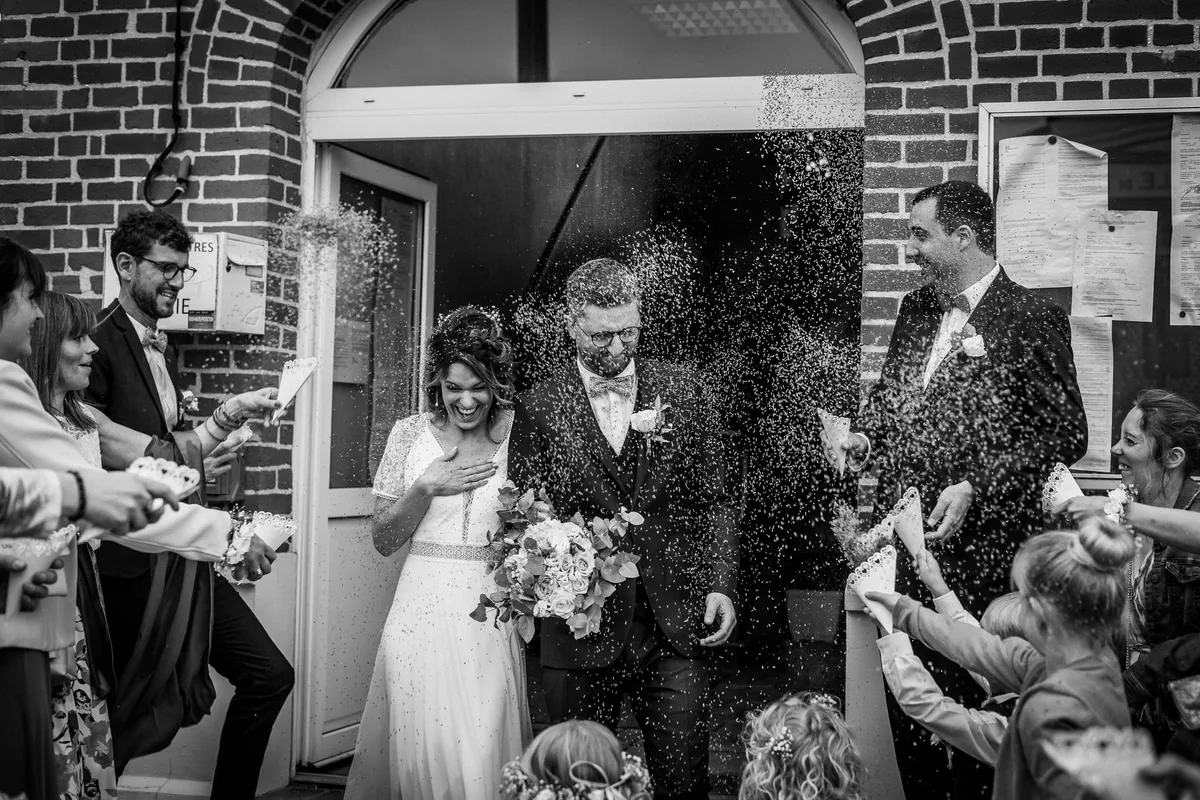 Couple de mariés au Château de Couturelle